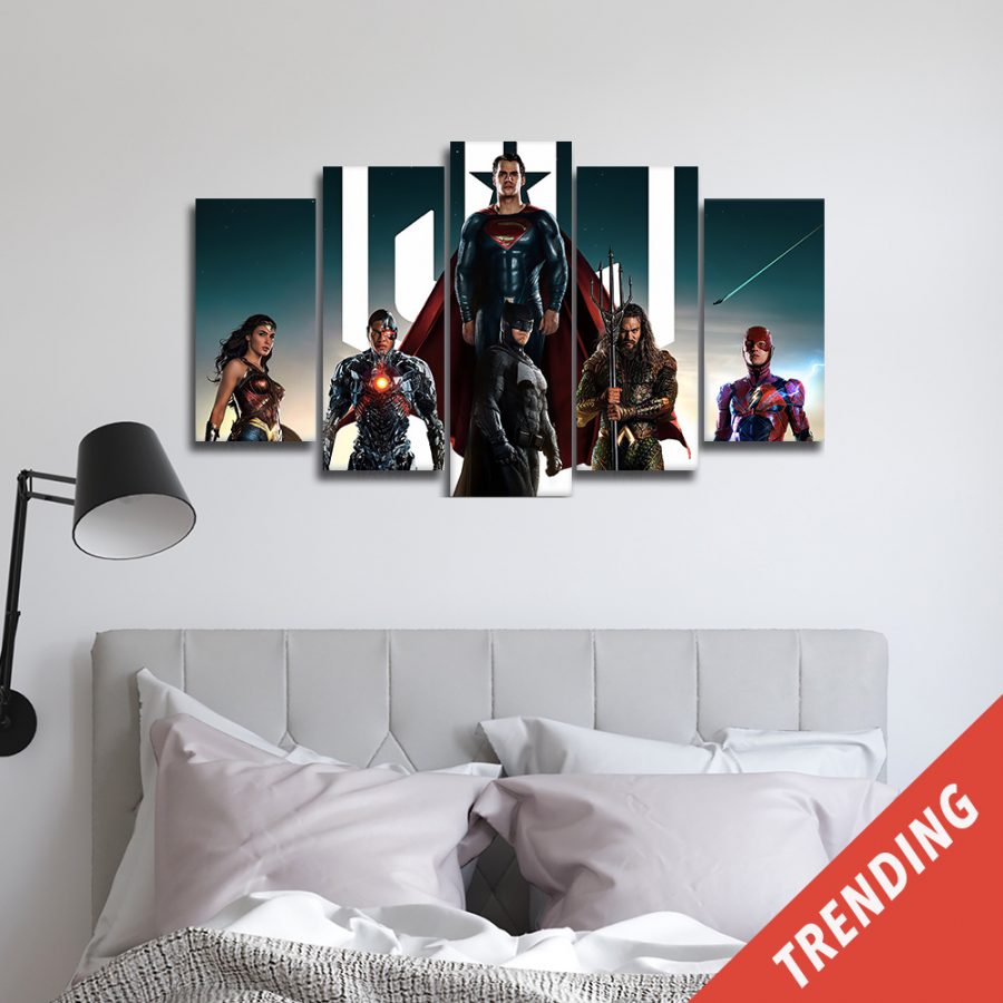 Dc Heros Poster Canvas Wall Art