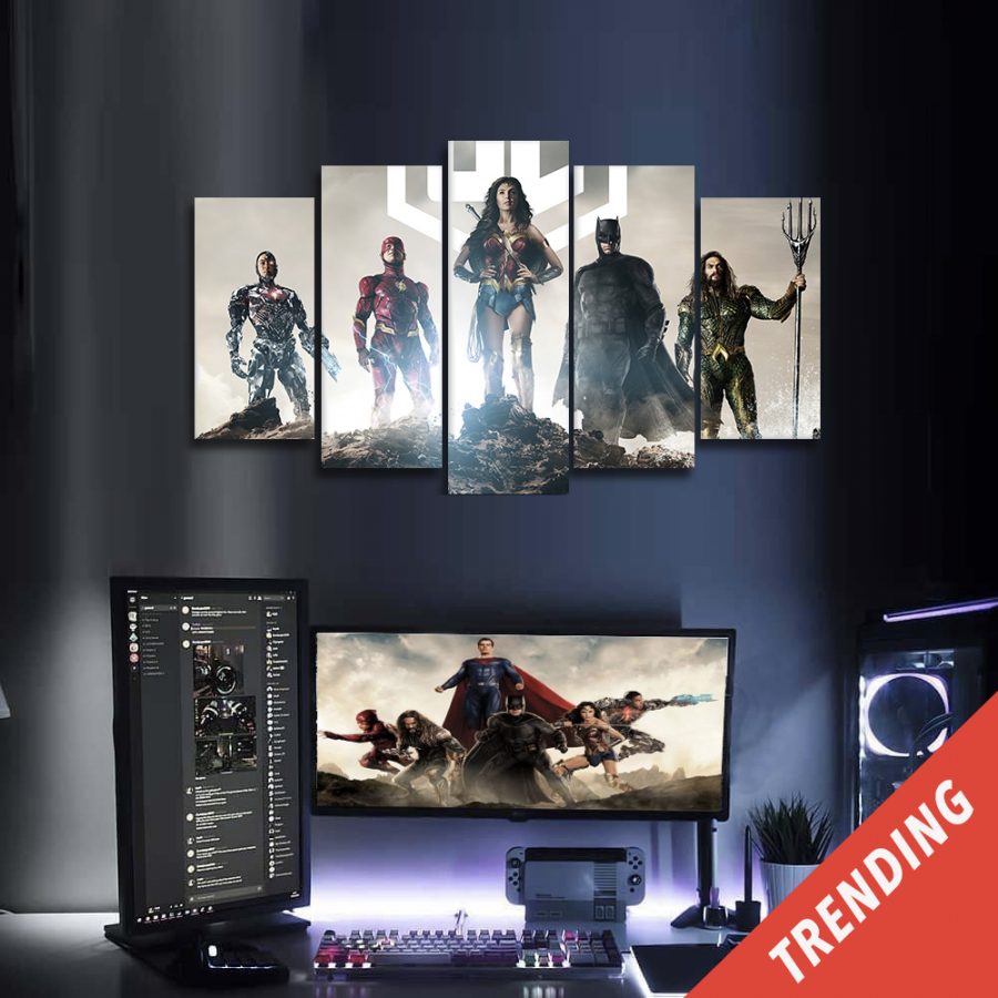 Dc Heros Leaders Canvas Wall Art
