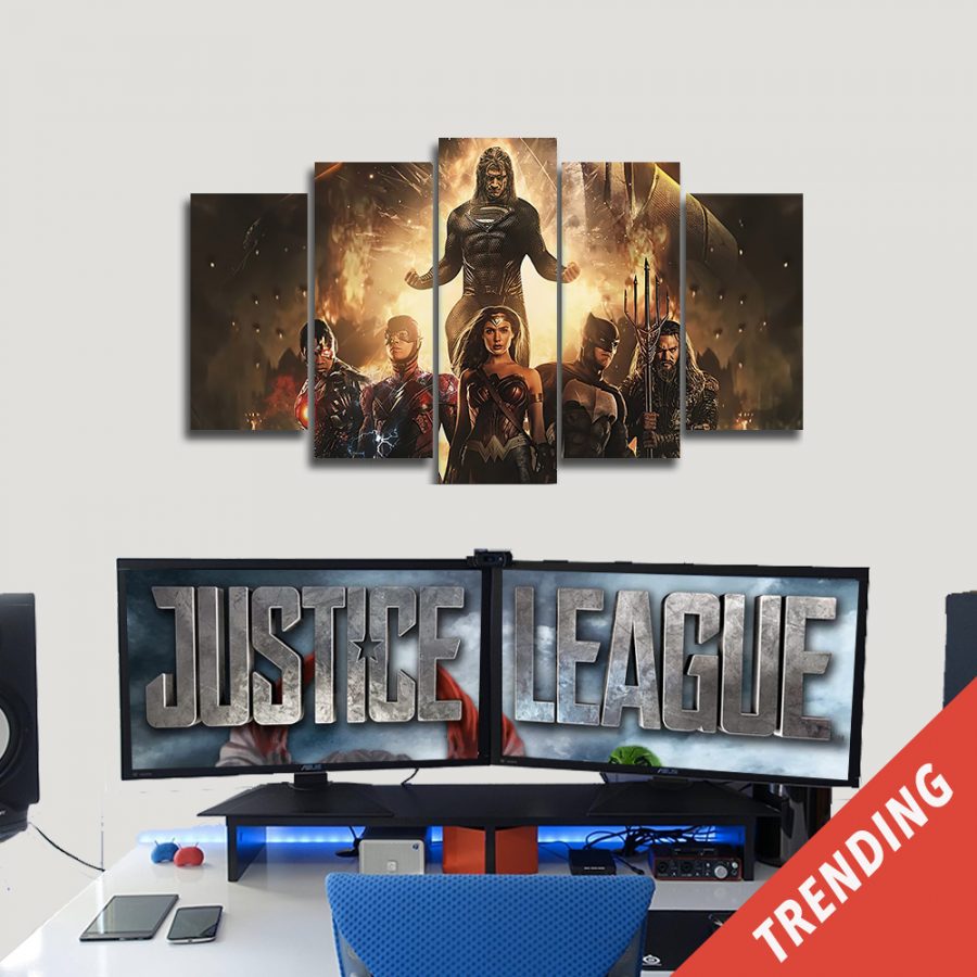 Dc Heros Full Of Power Canvas Wall Art