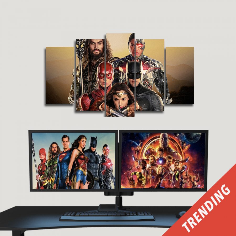 Dc Heros Characters Canvas Wall Art