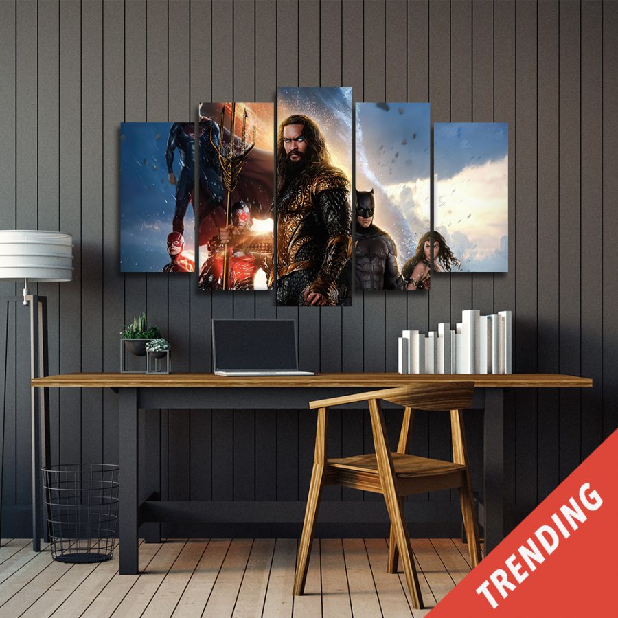 Dc Heros Power Canvas Wall Art