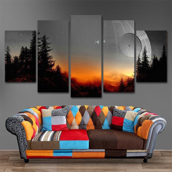 The Star Wars Death Star Scene Canvas Wall Art