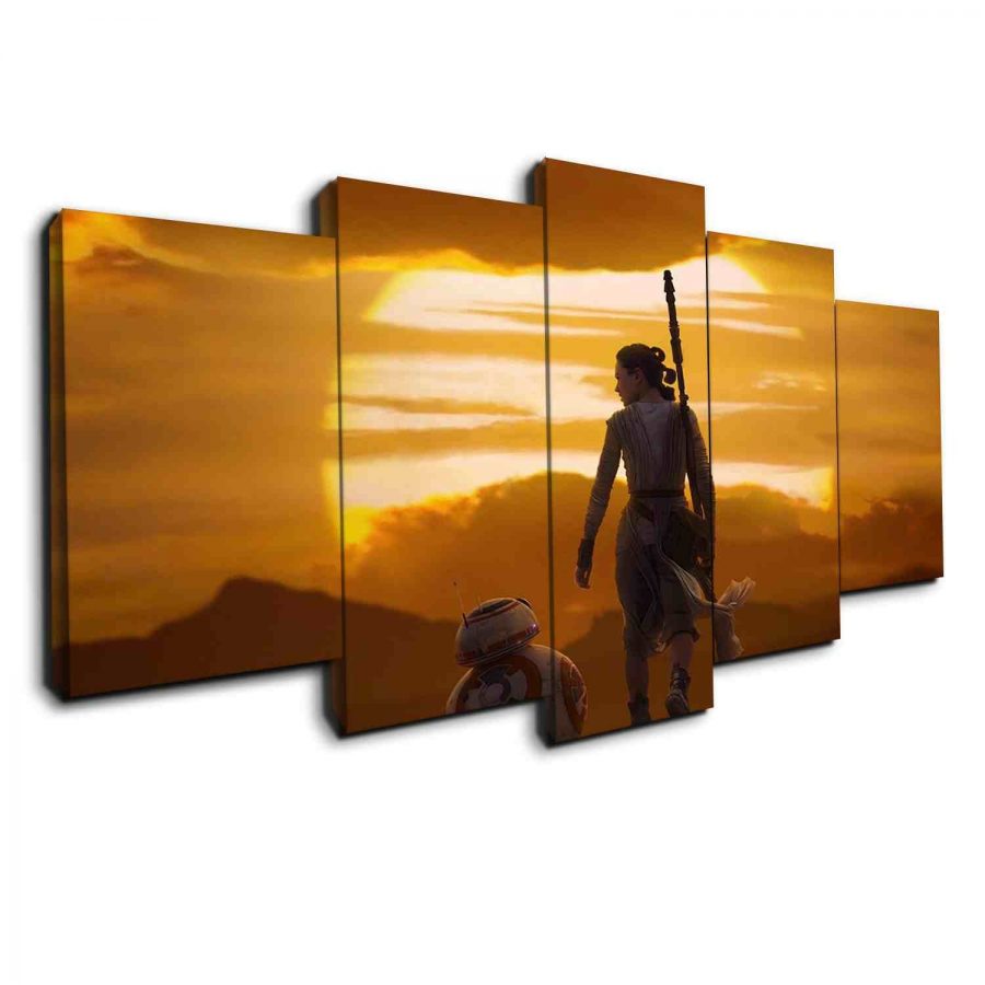 Bb8 And Rey Canvas Wall Art
