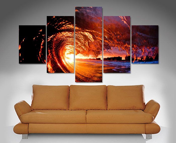 Fire Water Diamond Canvas Wall Art