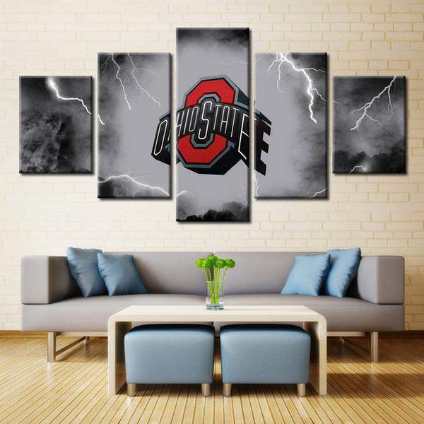 Ohio State Buckeye College Football Decor Canvas Wall Art