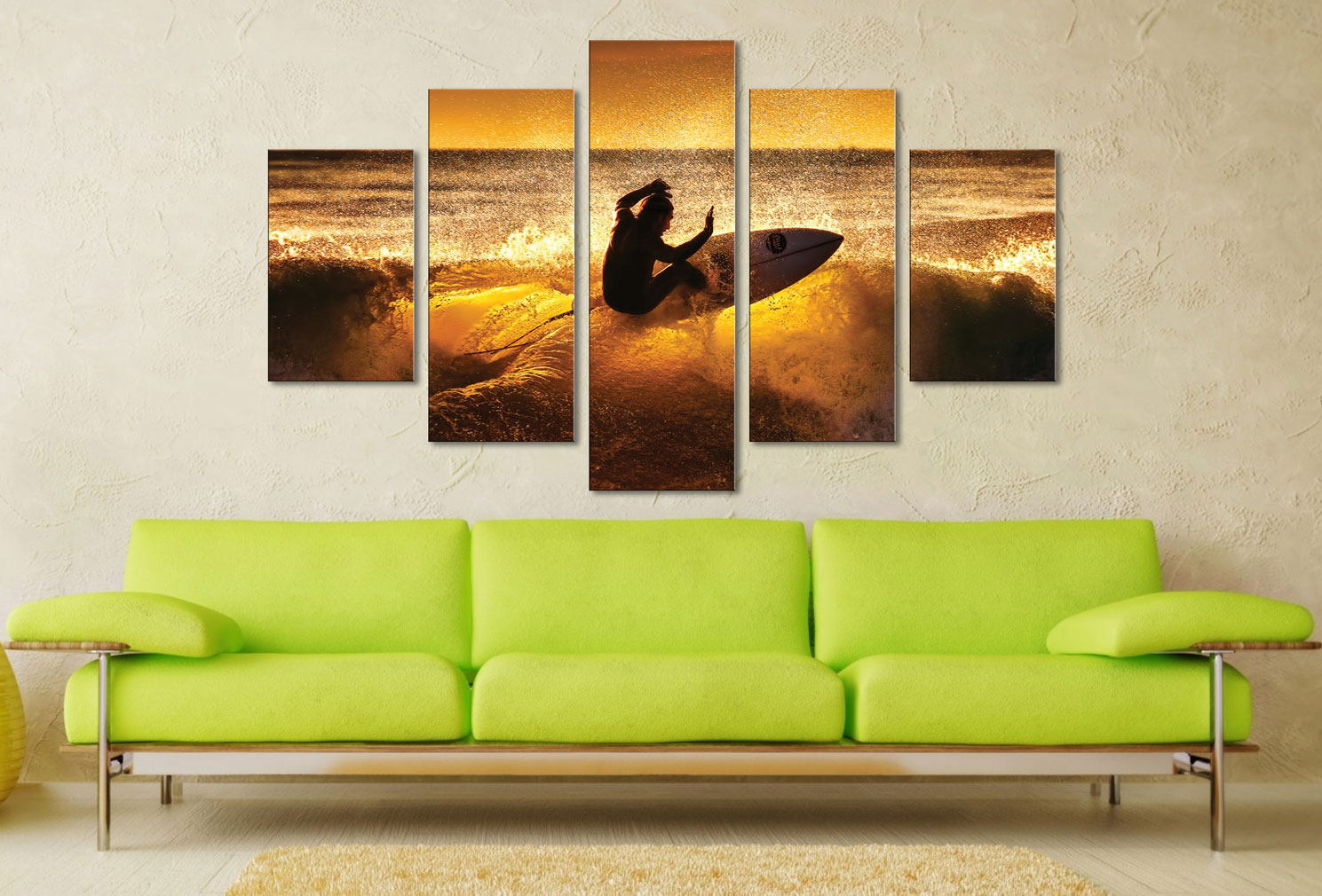 Surfing Canvas Wall Art