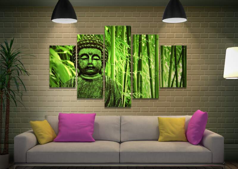 Green Buddha Canvas Wall Art Green Buddha Canvas Wall Art
