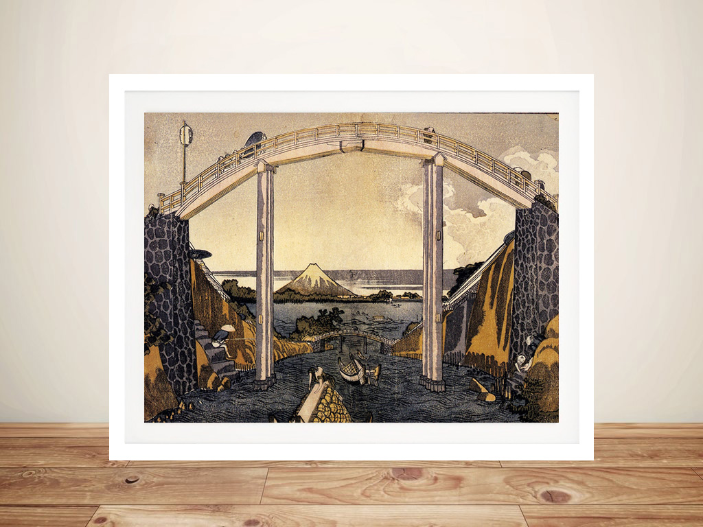 View Of Mount Fuji By Hokusai Canvas Wall Art