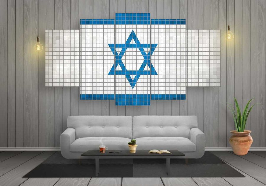 Israel Mosaics Flag Canvas Wall Art Israel Mosaics Flag Canvas Wall Art