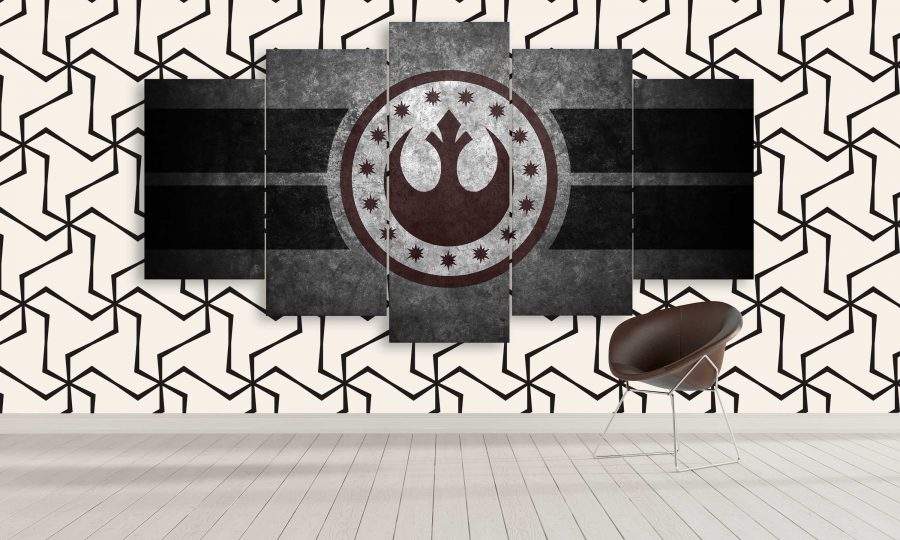 New Republic Order Symbol From Star Wars Canvas Wall Art
