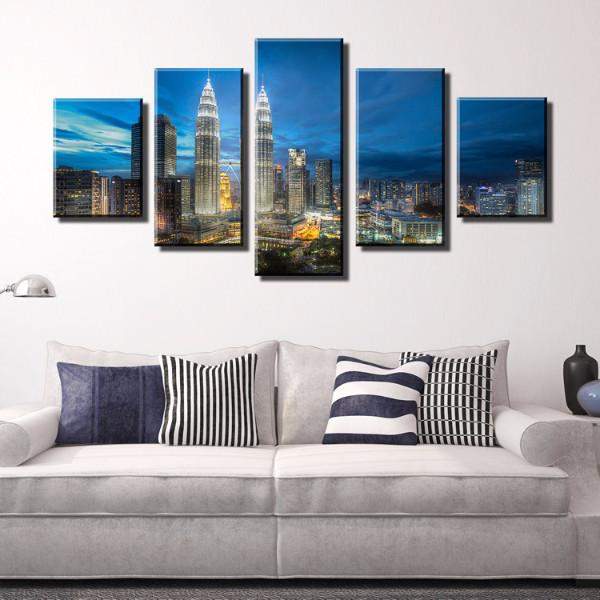 Kuala Lumpur Cityscape Of Twin Tower Canvas Wall Art Kuala Lumpur Cityscape Of Twin Tower Canvas Wall Art
