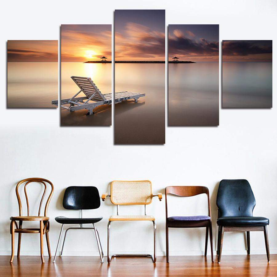 Sunset Beach Canvas Wall Art Sunset Beach Canvas Wall Art