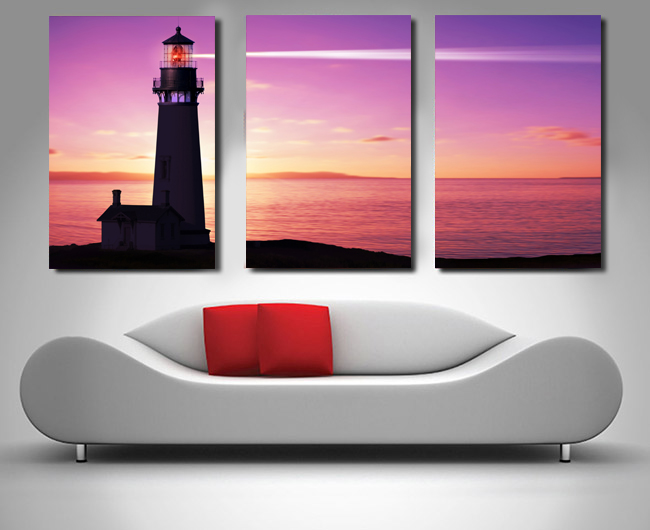 Lighthouse Triptych Canvas Wall Art Lighthouse Triptych Canvas Wall Art