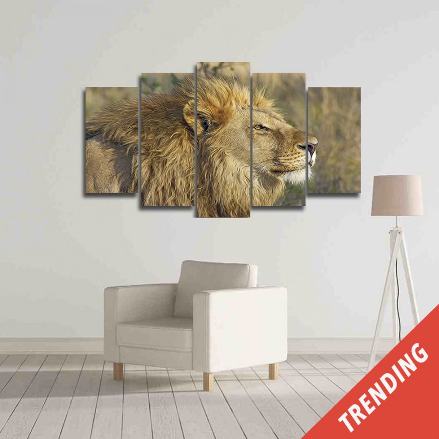 Lion Face Canvas Wall Art