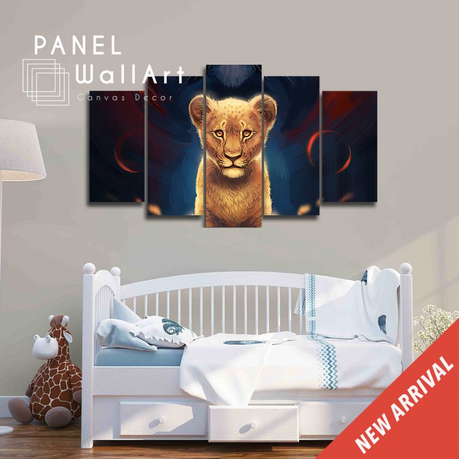 Little Simba Lion Art Canvas Wall Art