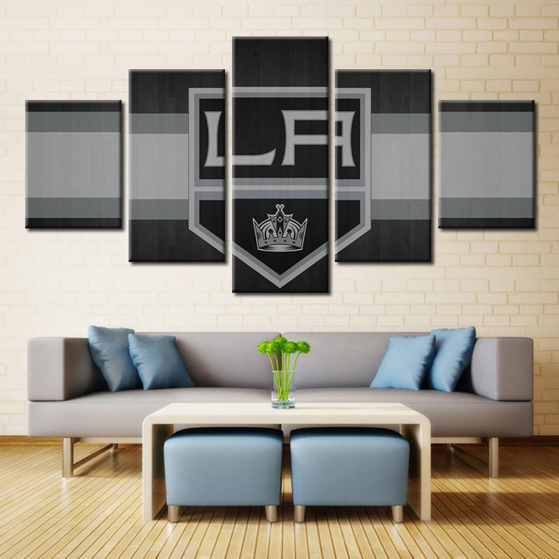 Los Angeles Kings NHL Team Strips Canvas Wall Art