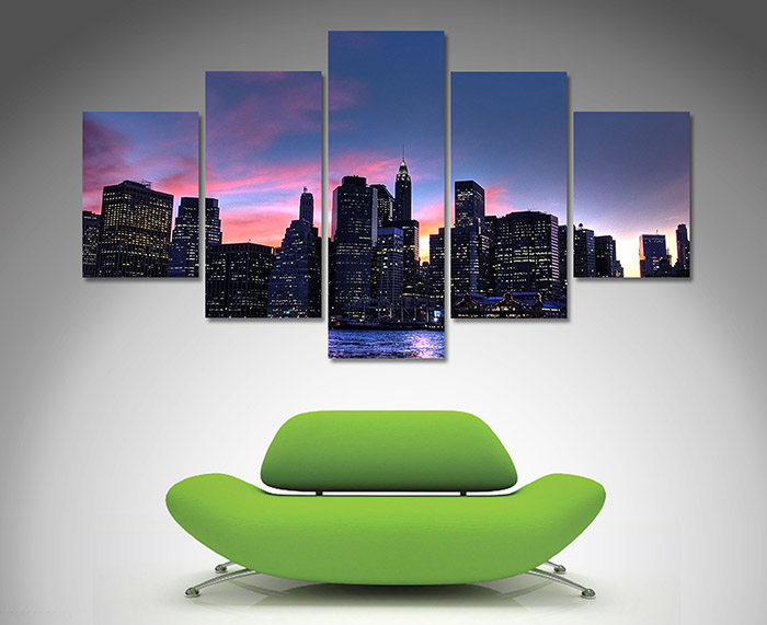 Manhattan Skyline Canvas Wall Art