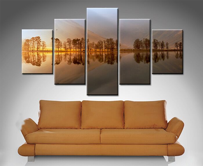 Mountain Lake Reflections Canvas Wall Art