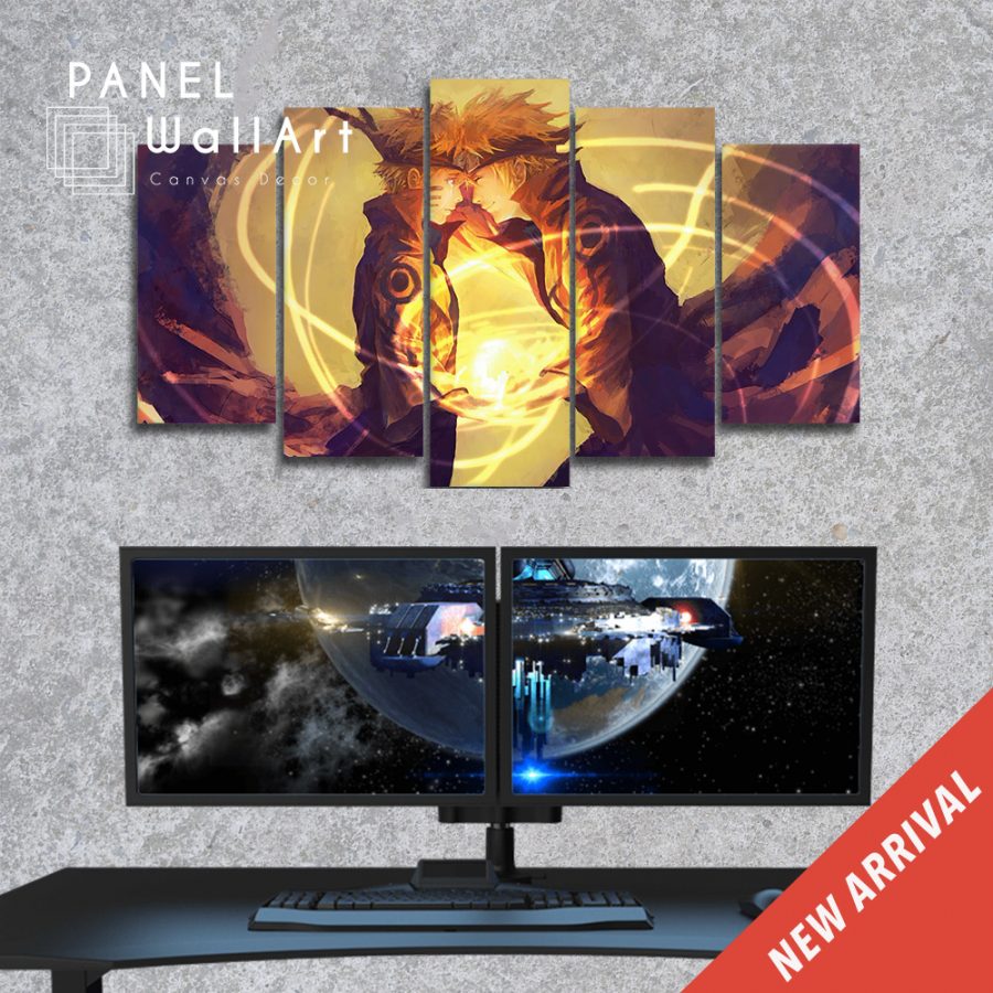 Naruto On Fire Anime Canvas Wall Art
