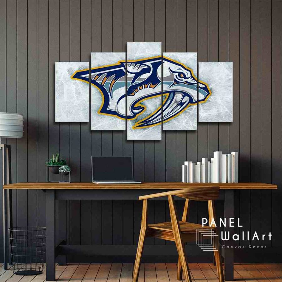 Nashville Predators NHL Ice Hockey Ice Rink Canvas Wall Art