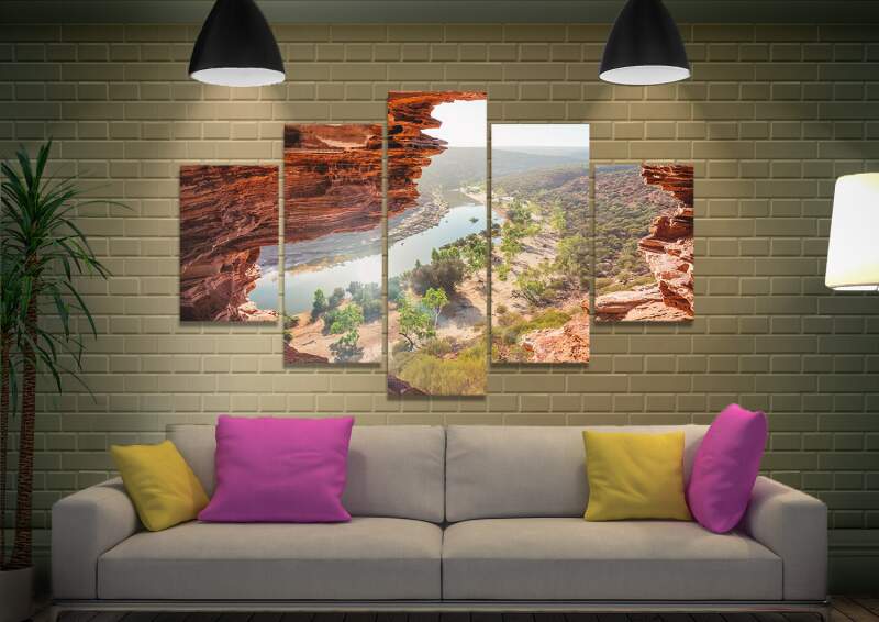 Natures Window Split Diamond Canvas Wall Art