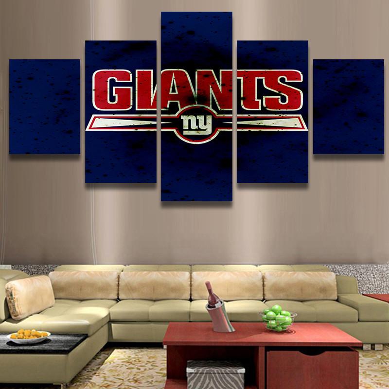 New York Giants Sports Team Logo Canvas Wall Art