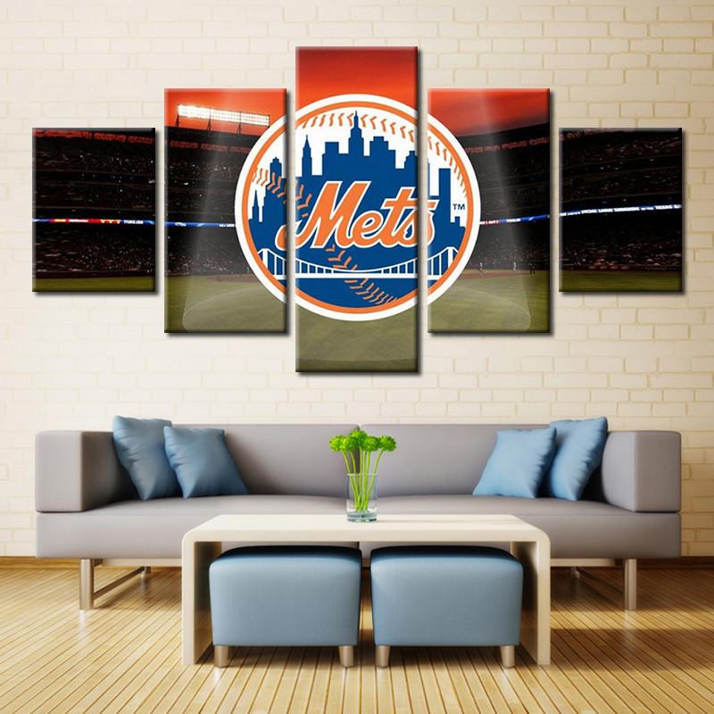 New York Mets Sports Team Stadium Canvas Wall Art