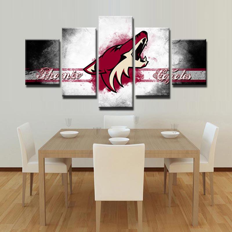 Phoenix Coyotes Sports Ice Hockey Team Canvas Wall Art