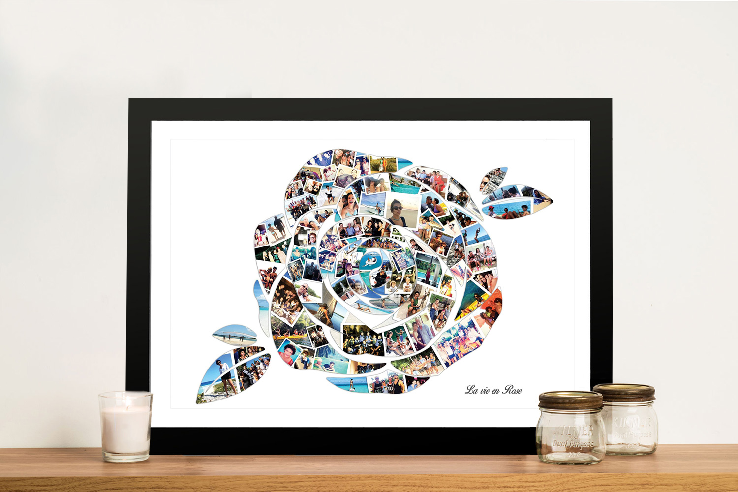 Flower Photo Collage Canvas Wall Art