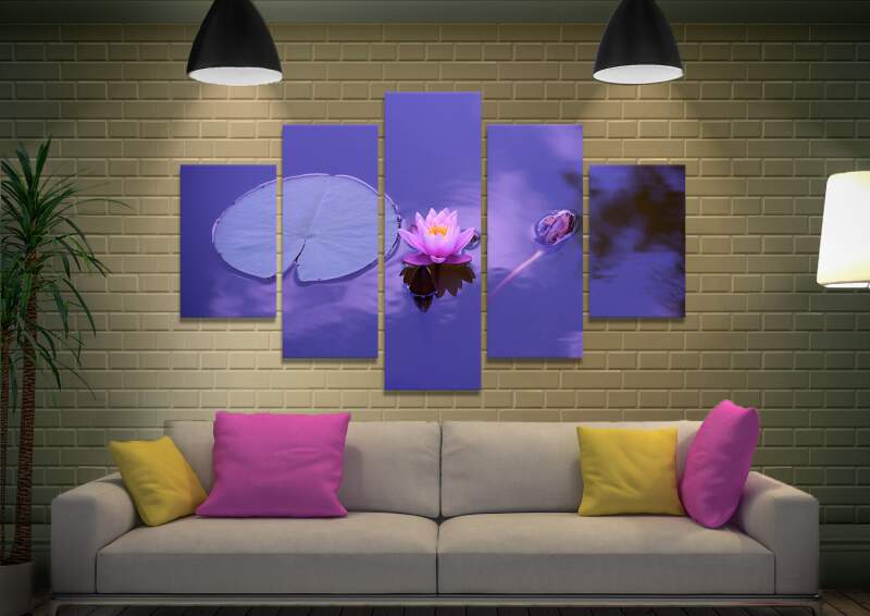 Purple Lotus Canvas Wall Art