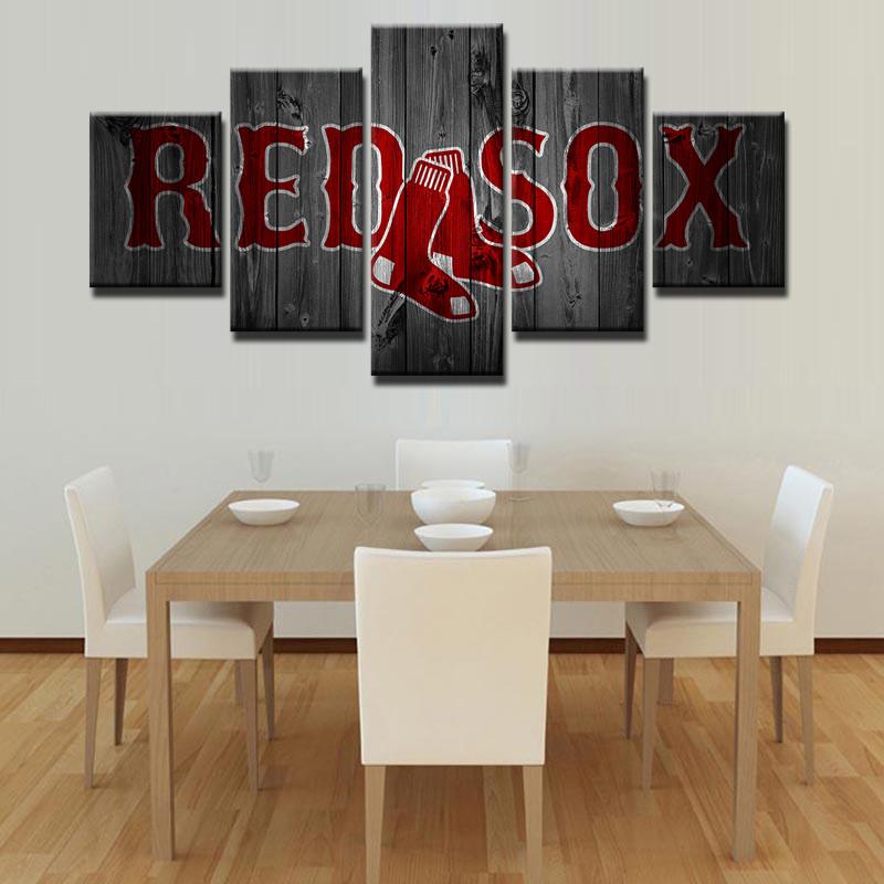Red Sox Baseball Team Canvas Wall Art
