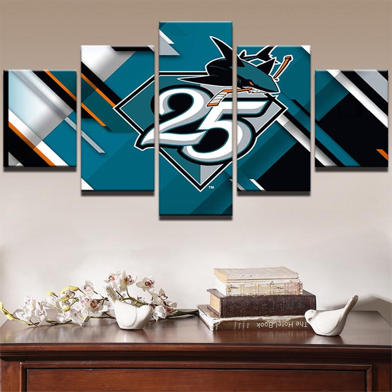 San Jose Sharks NHL Team Canvas Wall Art