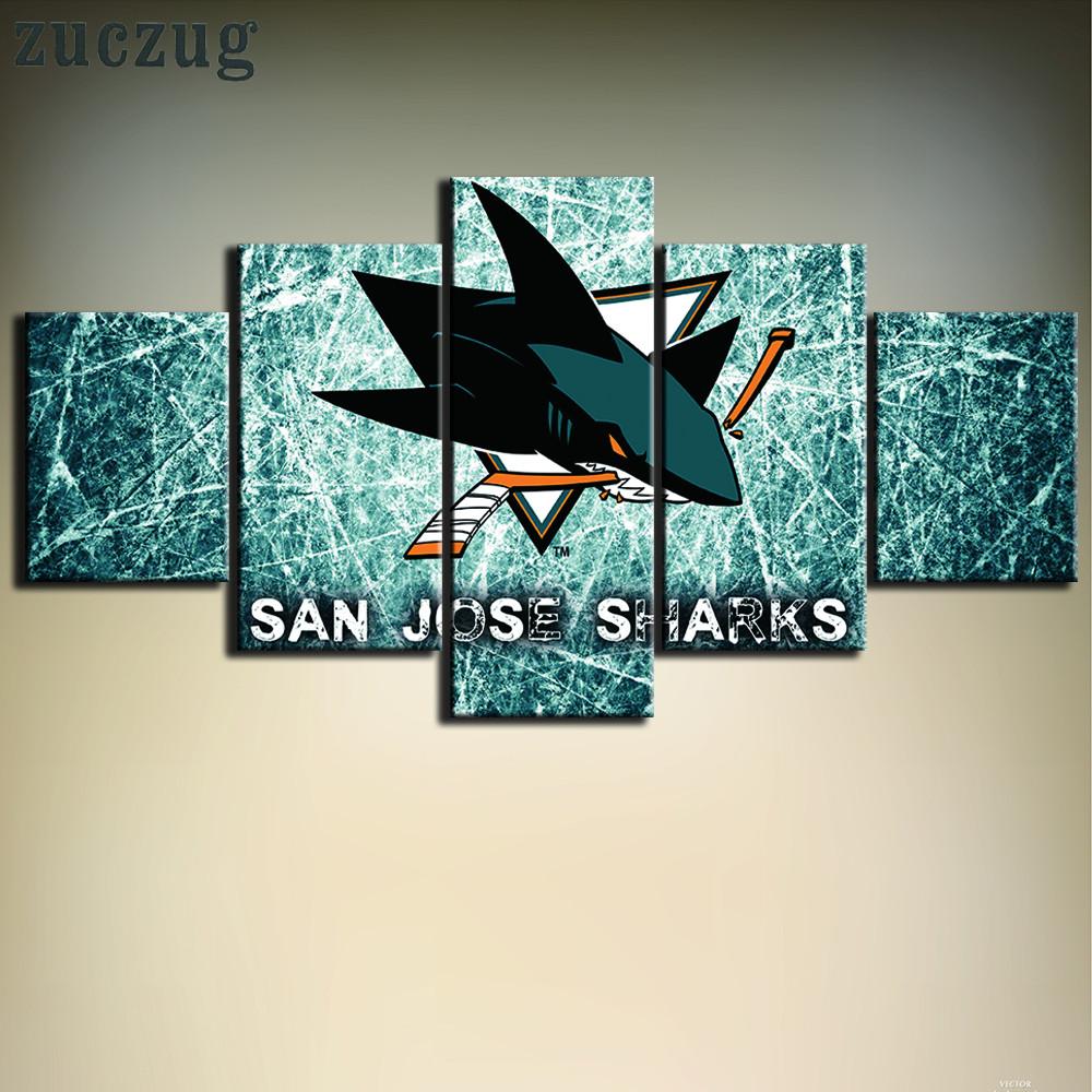 San Jose Sharks NHL Team Canvas Wall Art
