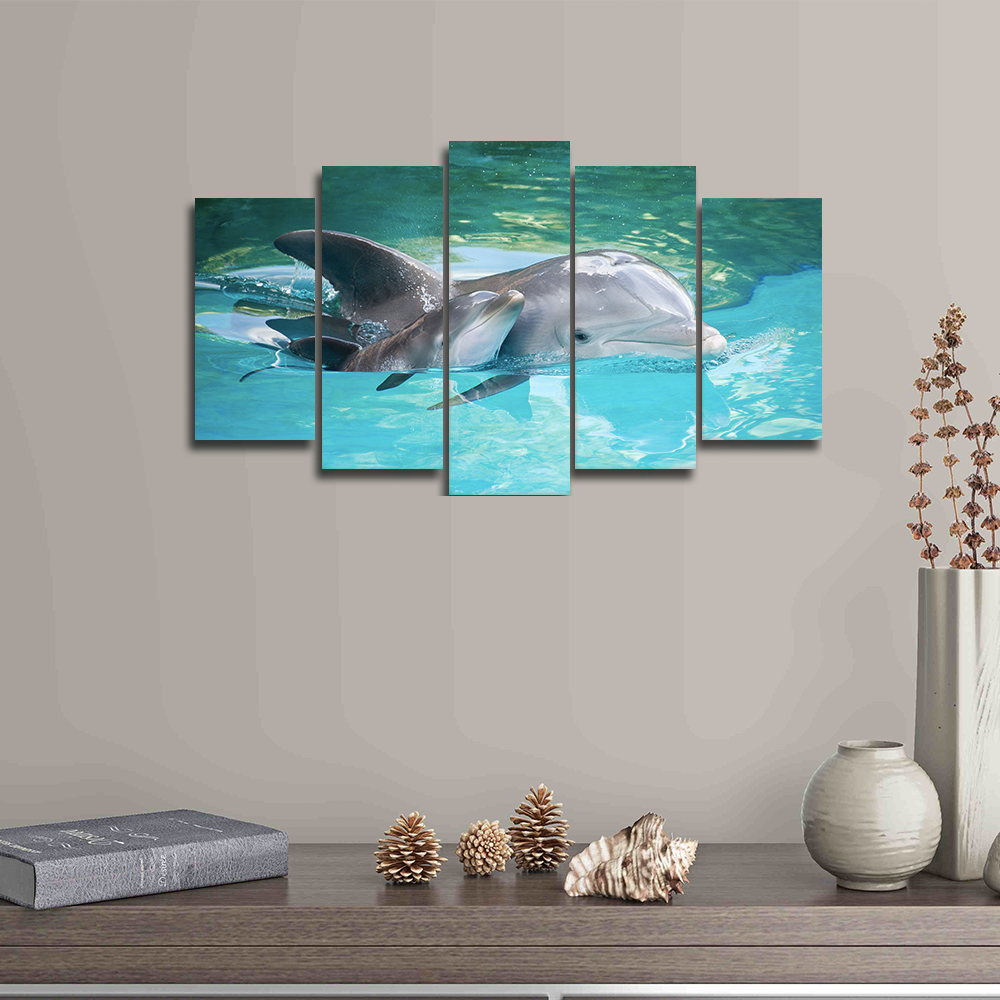 Sea Dolphin Canvas Wall Art