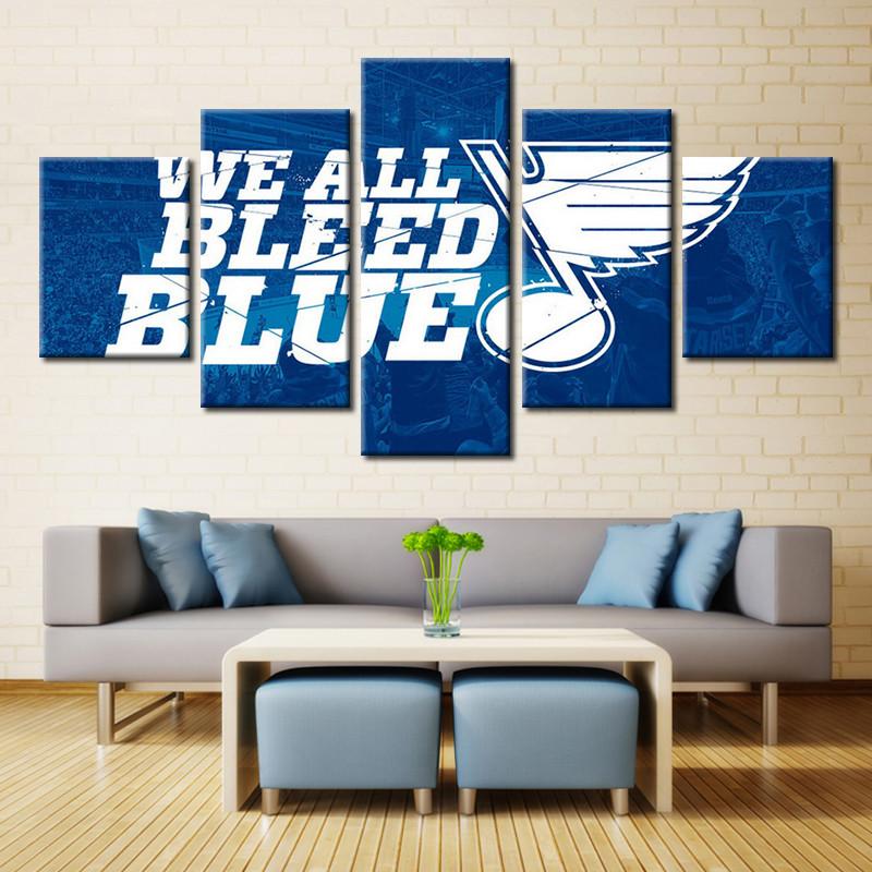 St. Louis Blues NHL Logo Art Canvas Wall Art