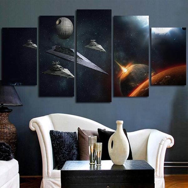 Star Destroyer Fires Now Canvas Wall Art