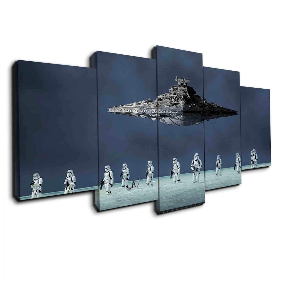 Star Wars Beach Battle Canvas Wall Art
