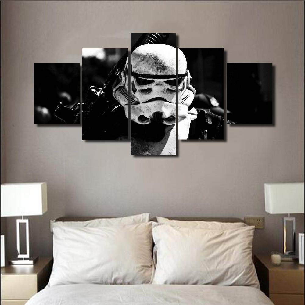 Star Wars Trooper In Black Canvas Wall Art