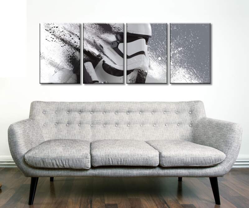 Storm Trooper Motion 4 Panel Canvas Wall Art Storm Trooper Motion 4 Panel Canvas Wall Art