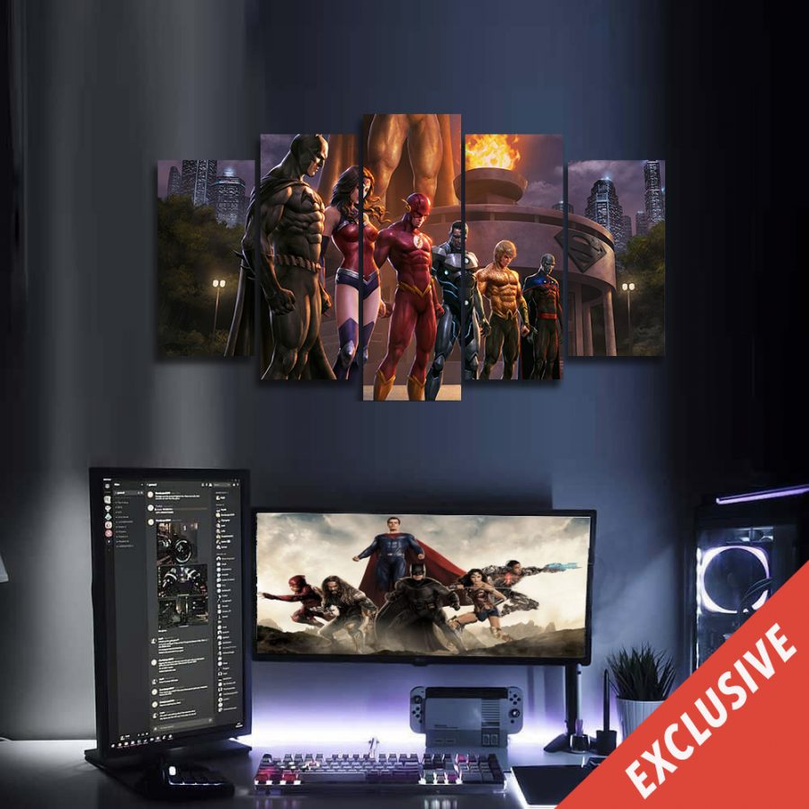 Superheros At Night Canvas Wall Art Superheros At Night Canvas Wall Art