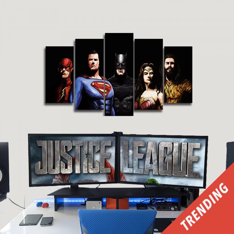Superheros Characters Canvas Wall Art