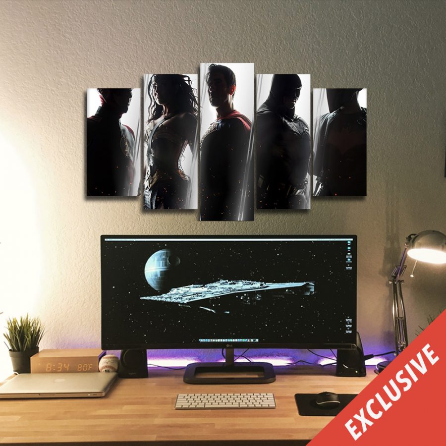 Superheros Shapes Canvas Wall Art