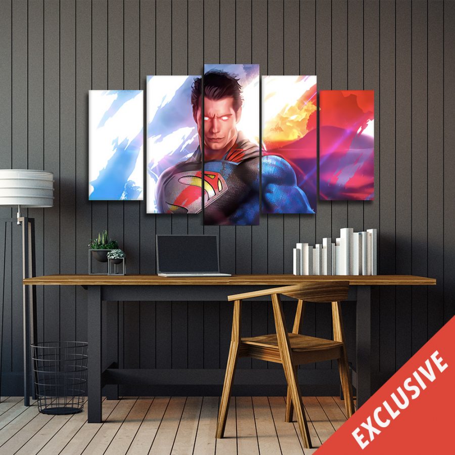 Superman Colorful Canvas Wall Art