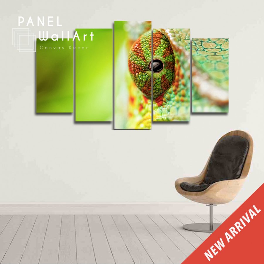 The Eye Of A Chameleon Reptiles Canvas Wall Art