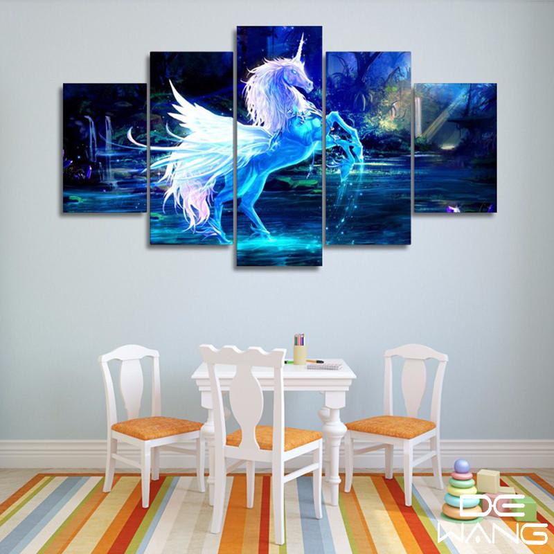 The Icy Unicorn Canvas Wall Art The Icy Unicorn Canvas Wall Art