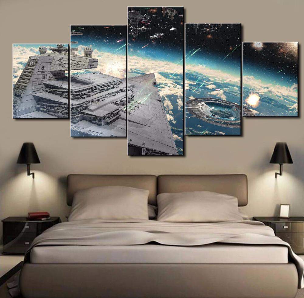 The Imperial Destroyer Of Star Wars Canvas Wall Art