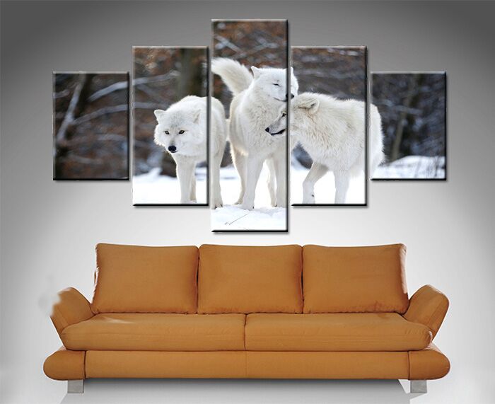 White Wolves Canvas Wall Art White Wolves Canvas Wall Art