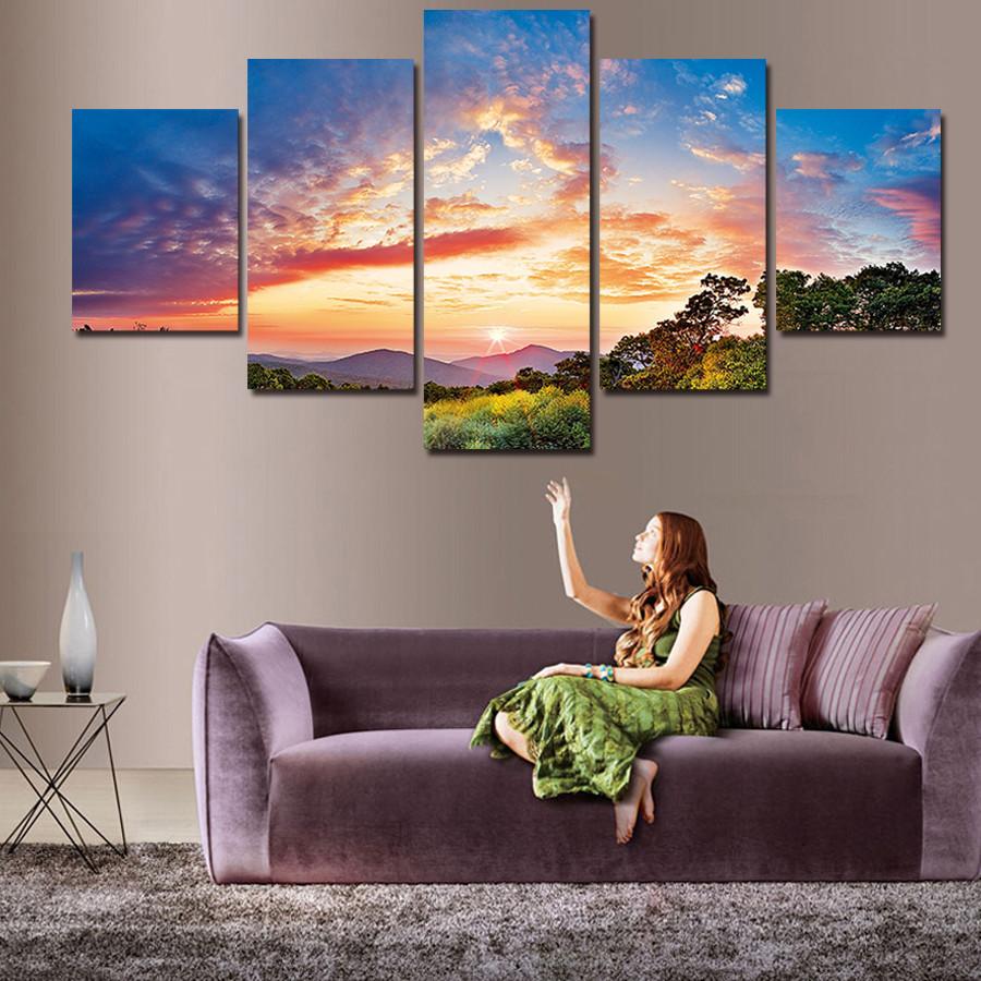The Sunset And The Mountain Canvas Wall Art The Sunset And The Mountain Canvas Wall Art
