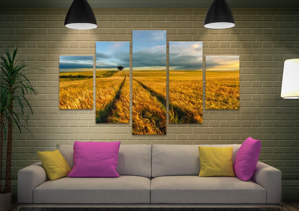 The Wheat Path Canvas Wall Art