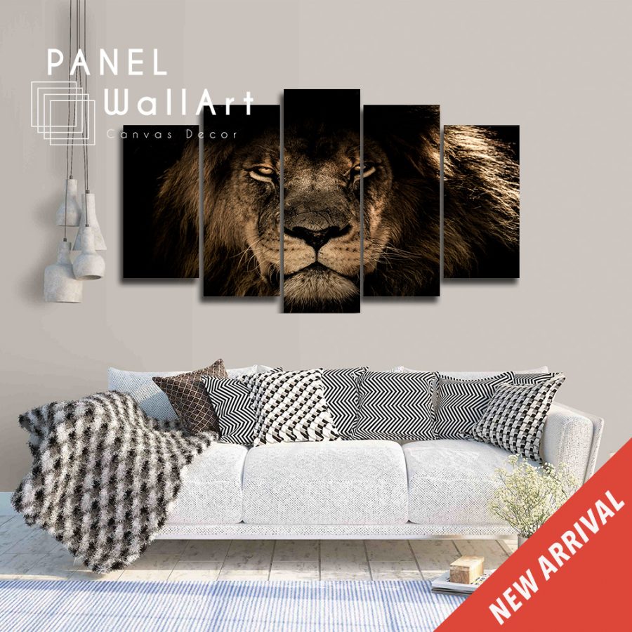 True Face Of A Lion Canvas Wall Art